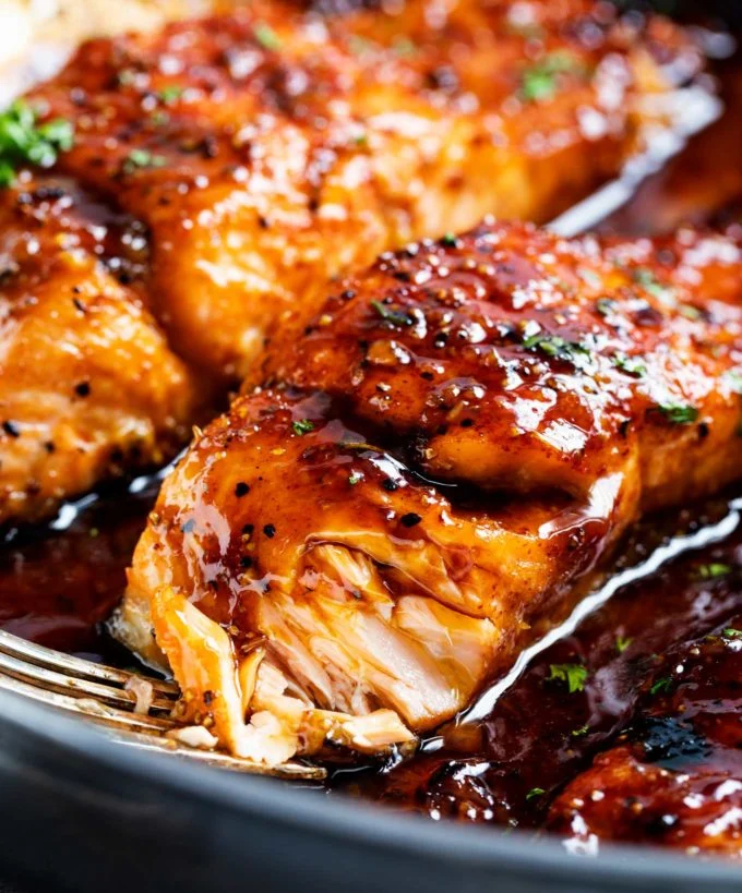 Honey Garlic Glazed Salmon