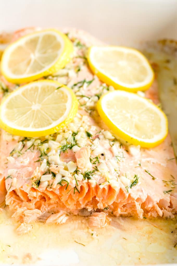 Oven Baked Salmon Recipe With Lemon Herb Butter