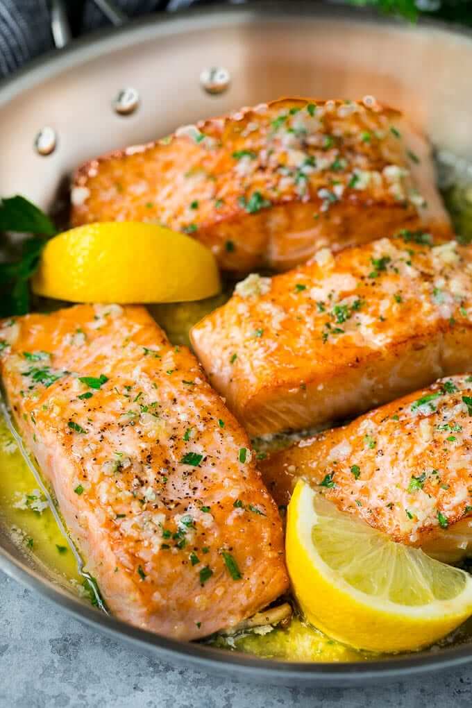 Pan Seared Salmon With Garlic Butter
