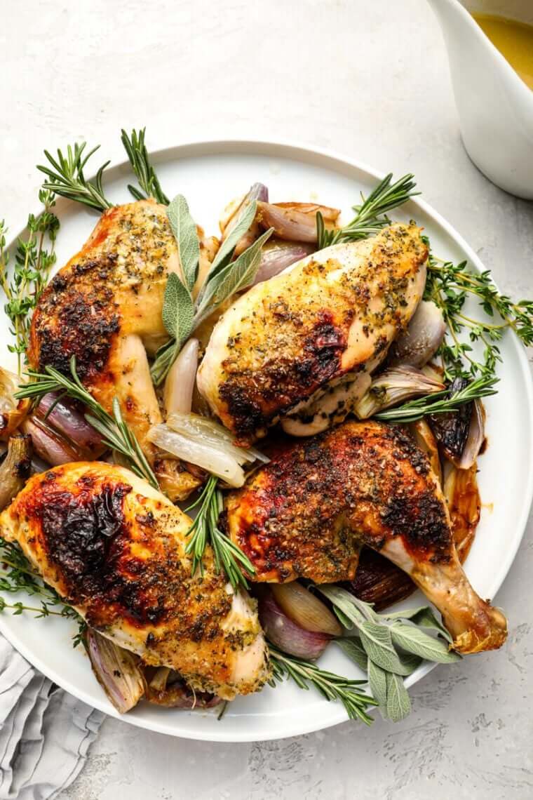 Roast Chicken With Herb Butter