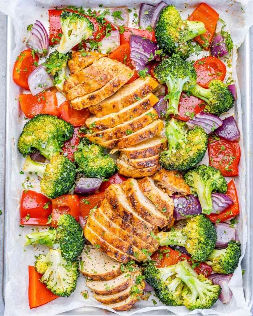 Sheet Pan Baked Chicken Breast With Veggies