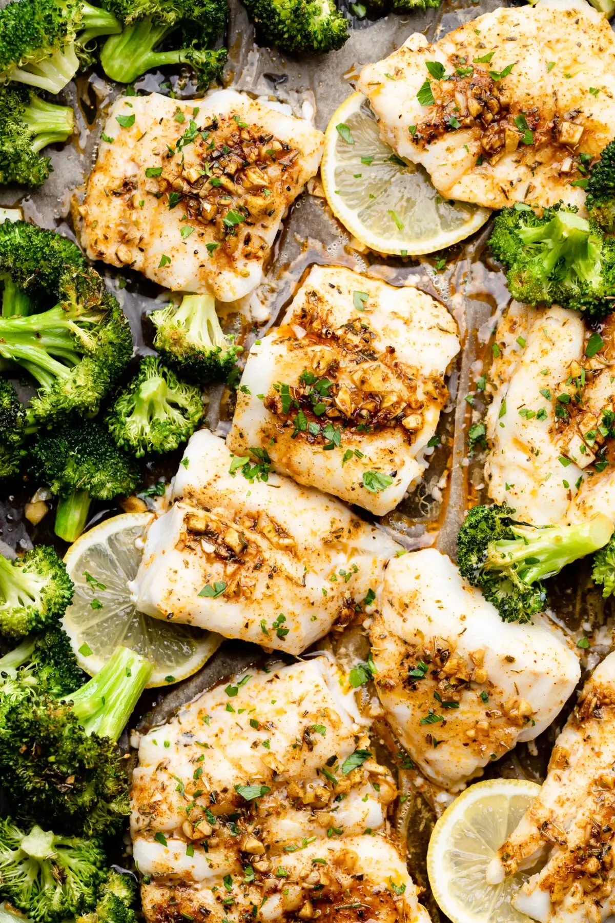 Sheet Pan Cajun Cod With Butter & Garlic Sauce
