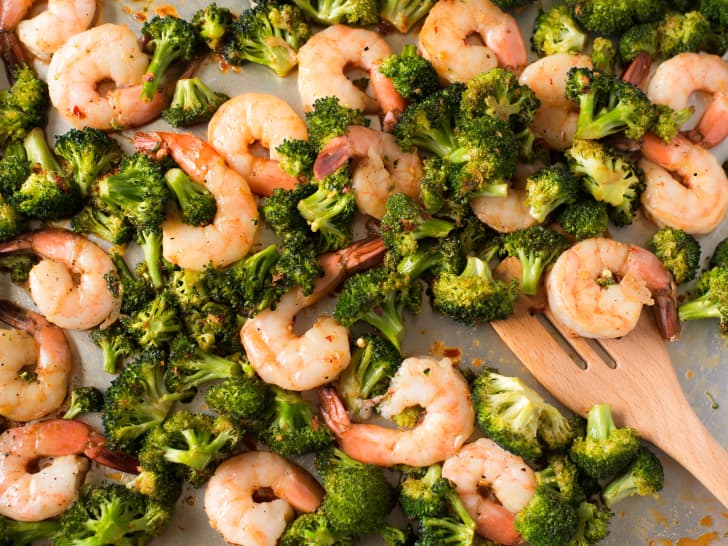 Sheet Pan Chili Garlic Roasted Shrimp And Broccoli