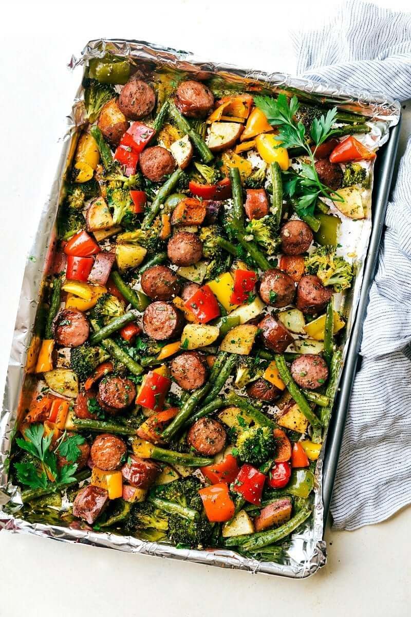 Sheet Pan Sausage And Veggies