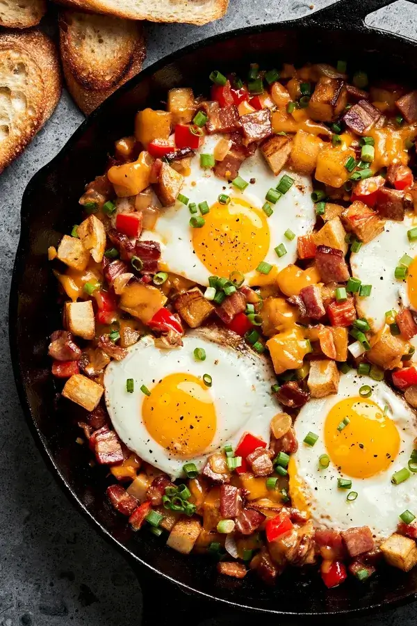 Smoky Bacon Cheddar Breakfast Hash