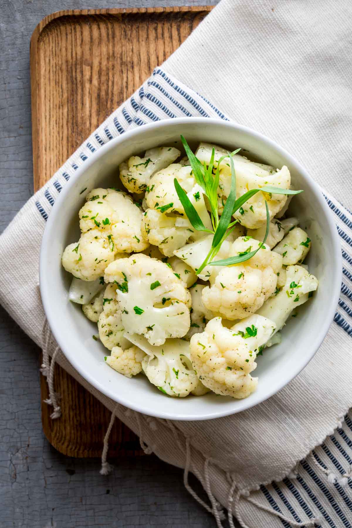Steamed Cauliflower With Herbs