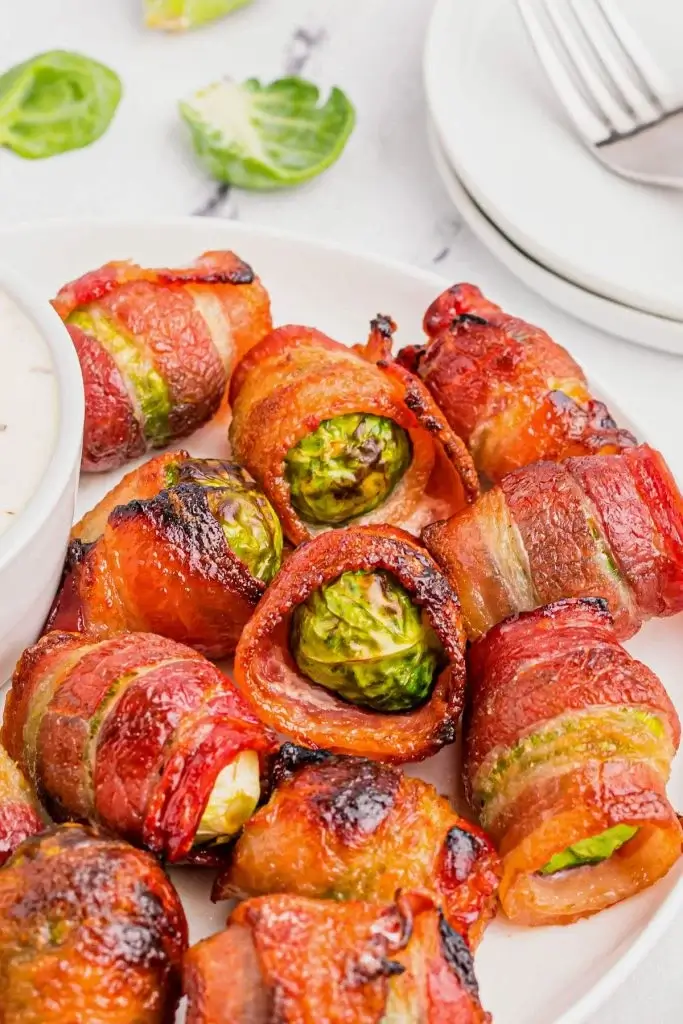 Air Fryer Bacon Wrapped Brussel Sprouts