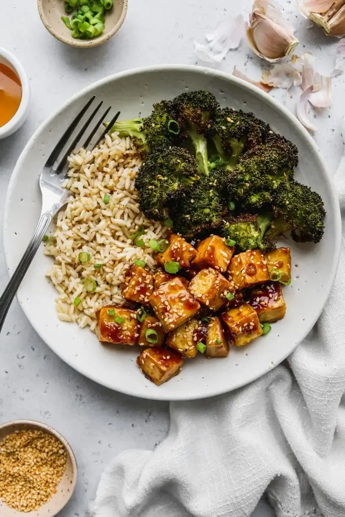 Honey Garlic Tofu With Soy & Sesame