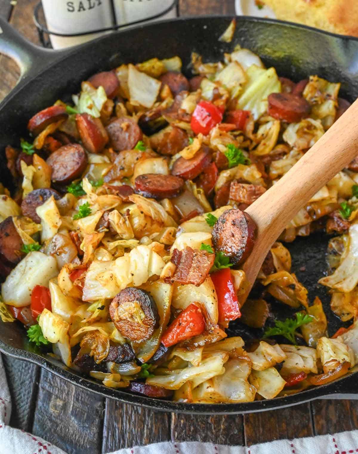 Southern Fried Cabbage And Sausage