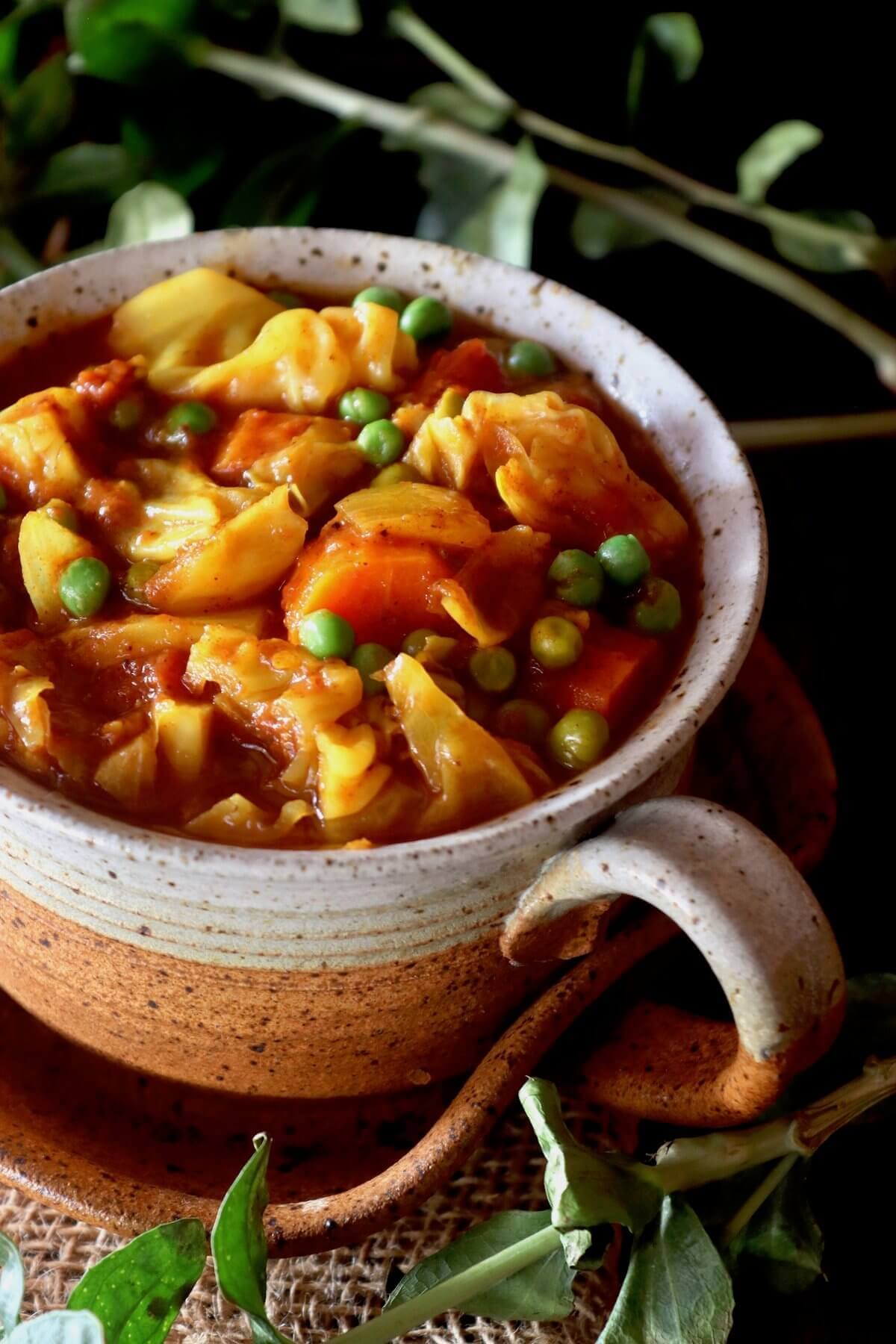 Vegetarian Cabbage Stew With Turmeric