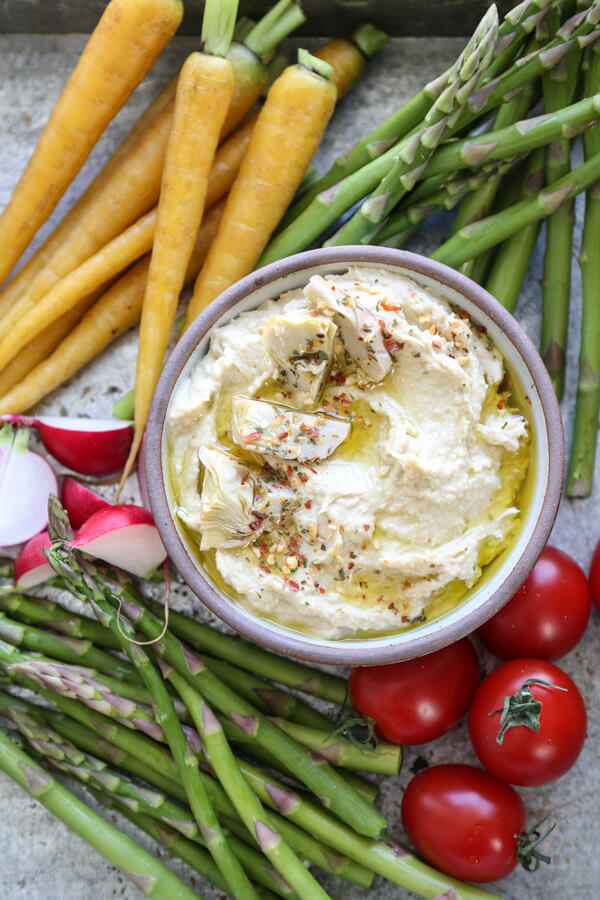 10-Minute Creamy Artichoke Hummus