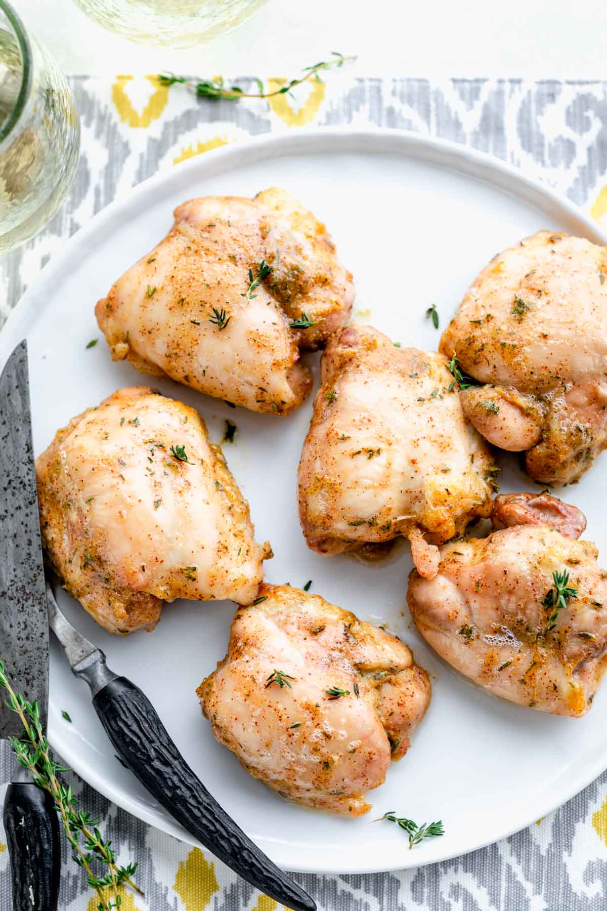 5-Ingredient Baked Honey Mustard Chicken Thighs