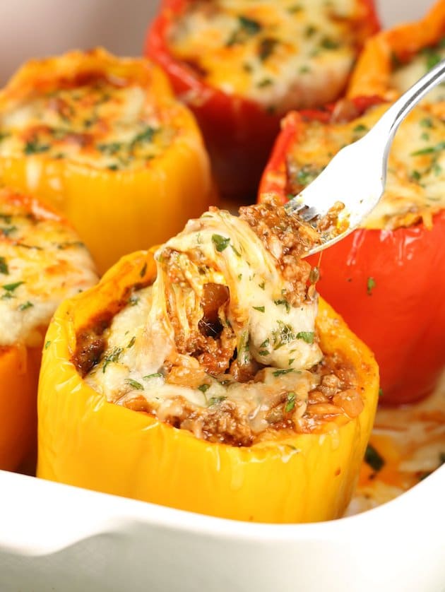 Baked Lasagna Stuffed Peppers