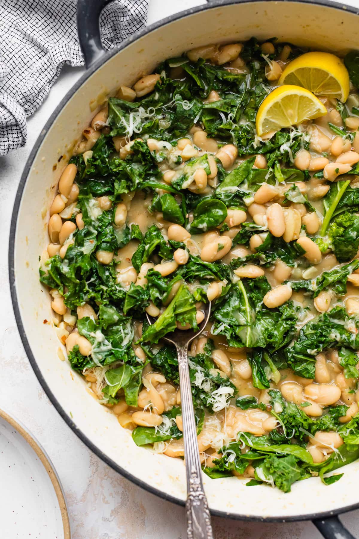 Beans And Greens With Kale And Spinach