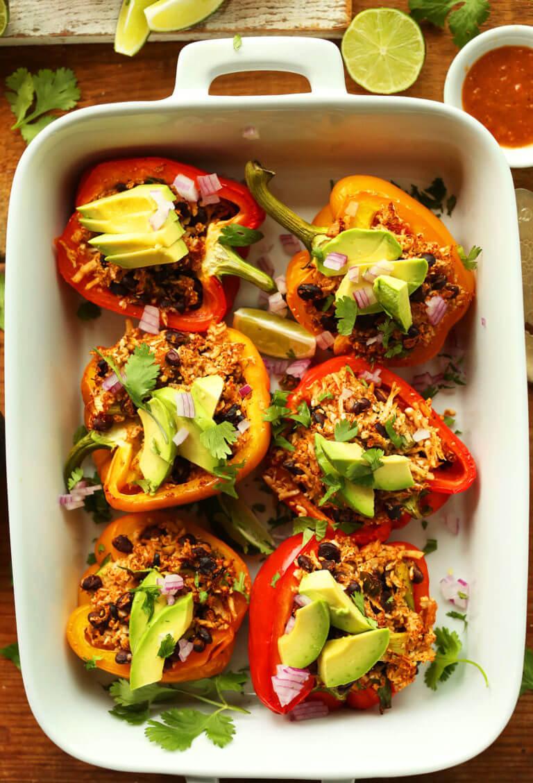 Cauliflower Rice Stuffed Peppers