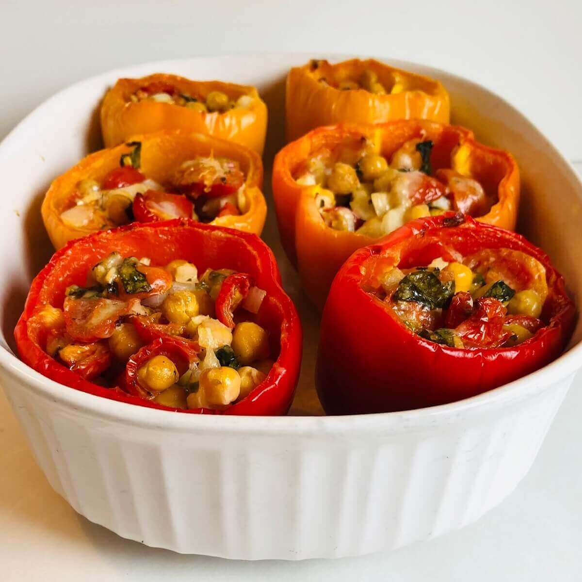 Chickpea Stuffed Peppers (Easy and Delicious)