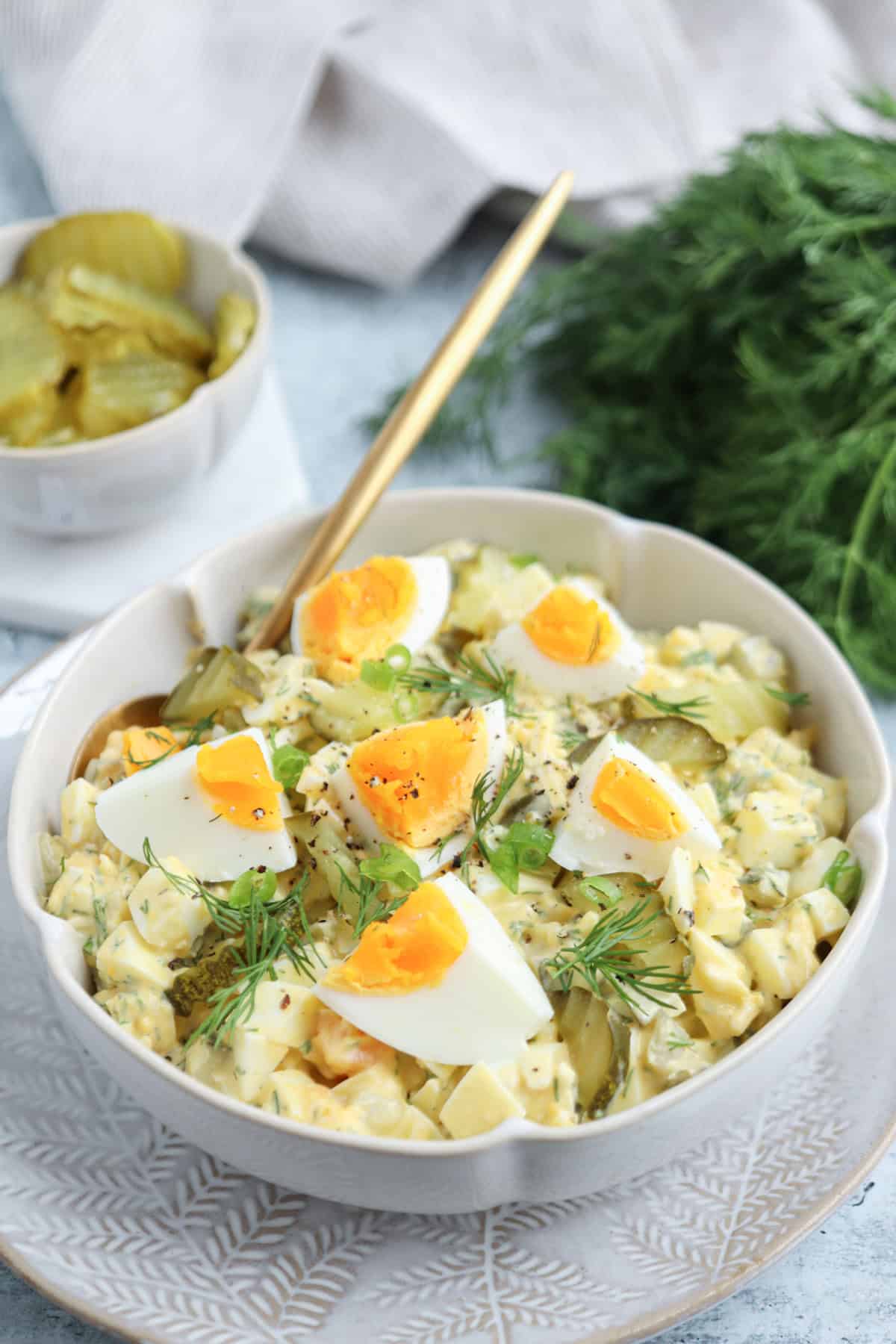Creamy Dill Pickle Egg Salad