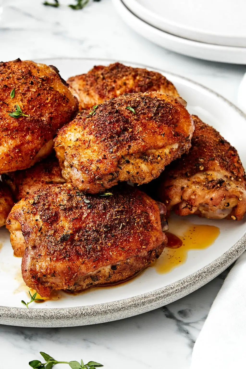 Crispy And Juicy Baked Chicken Thighs
