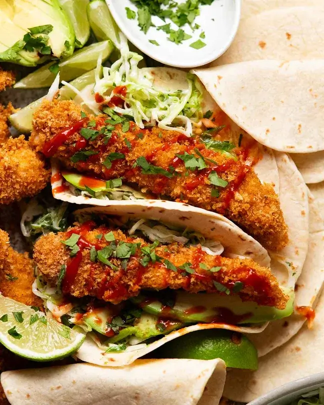 Crunchy Chicken Taco Fingers (Baked!)