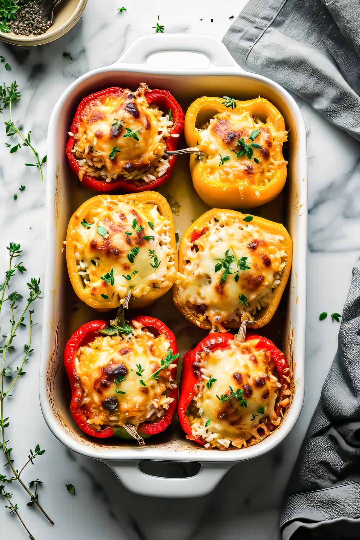 Easy Italian Stuffed Bell Peppers
