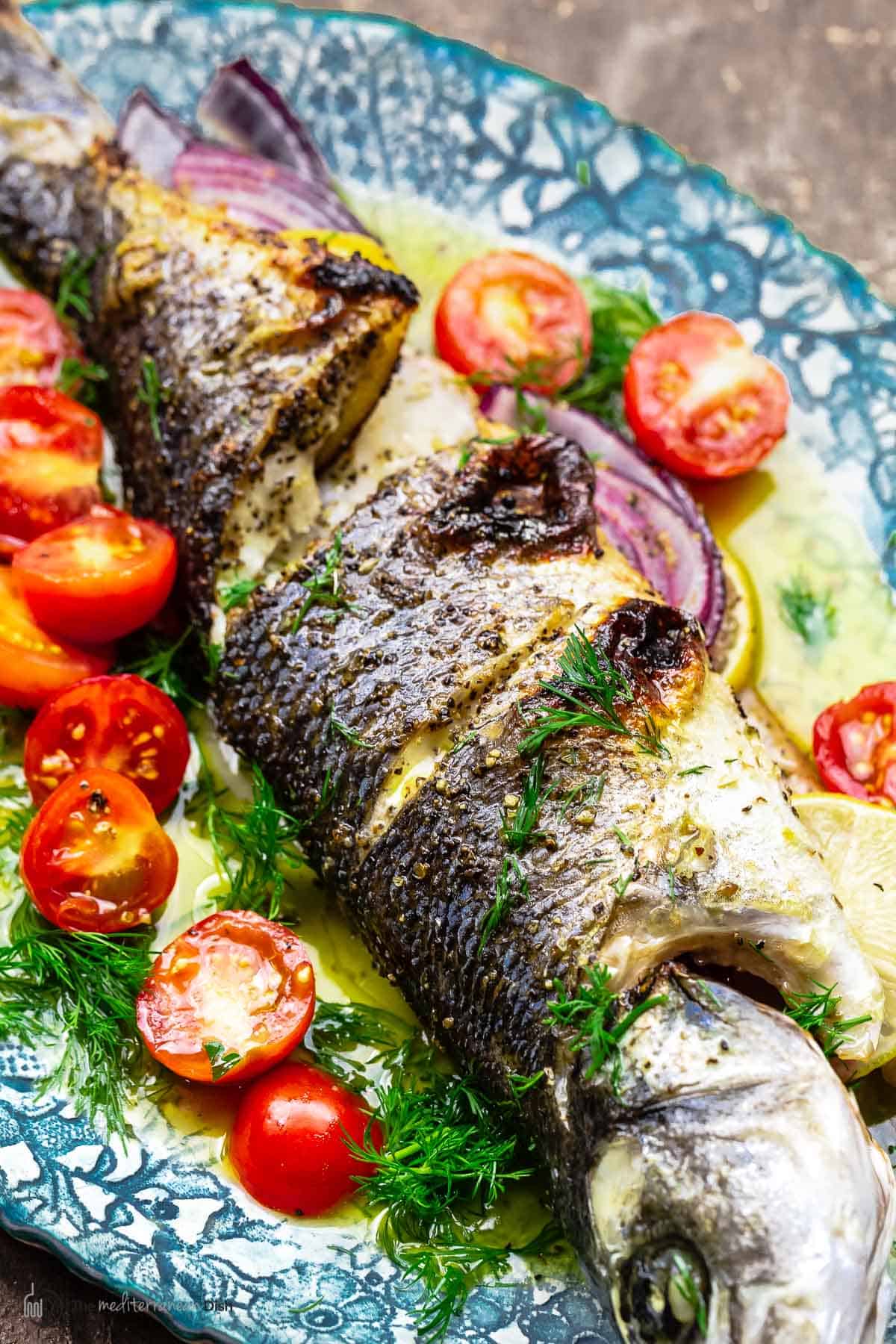 Greek-Style Roasted Branzino