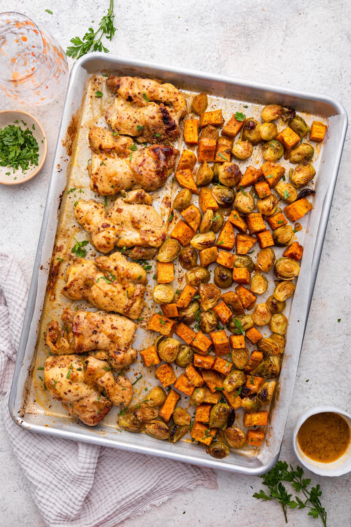 Honey Mustard Chicken Sheet Pan Meal