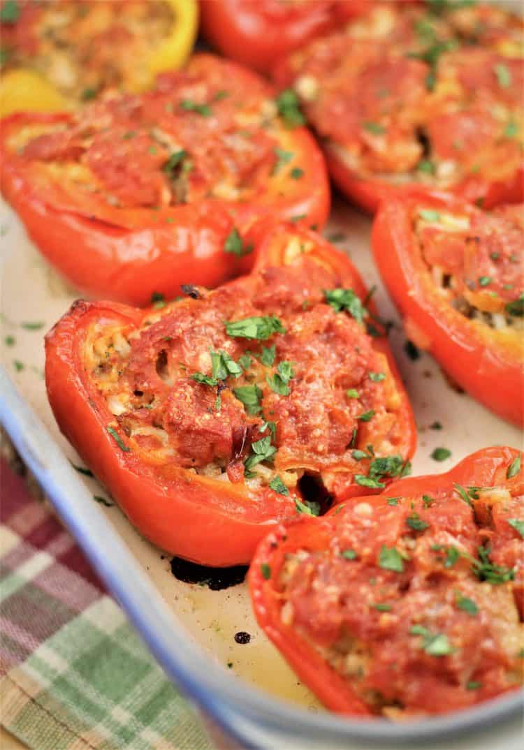 Italian Stuffed Peppers With Meat And Rice