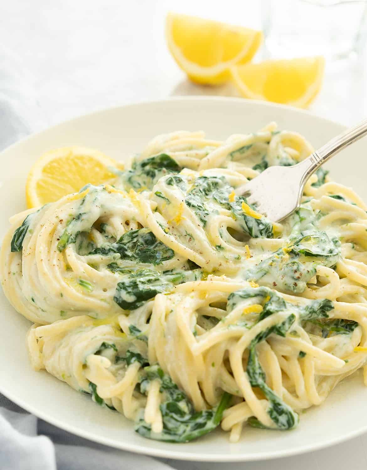 Lemon Ricotta Pasta & Spinach