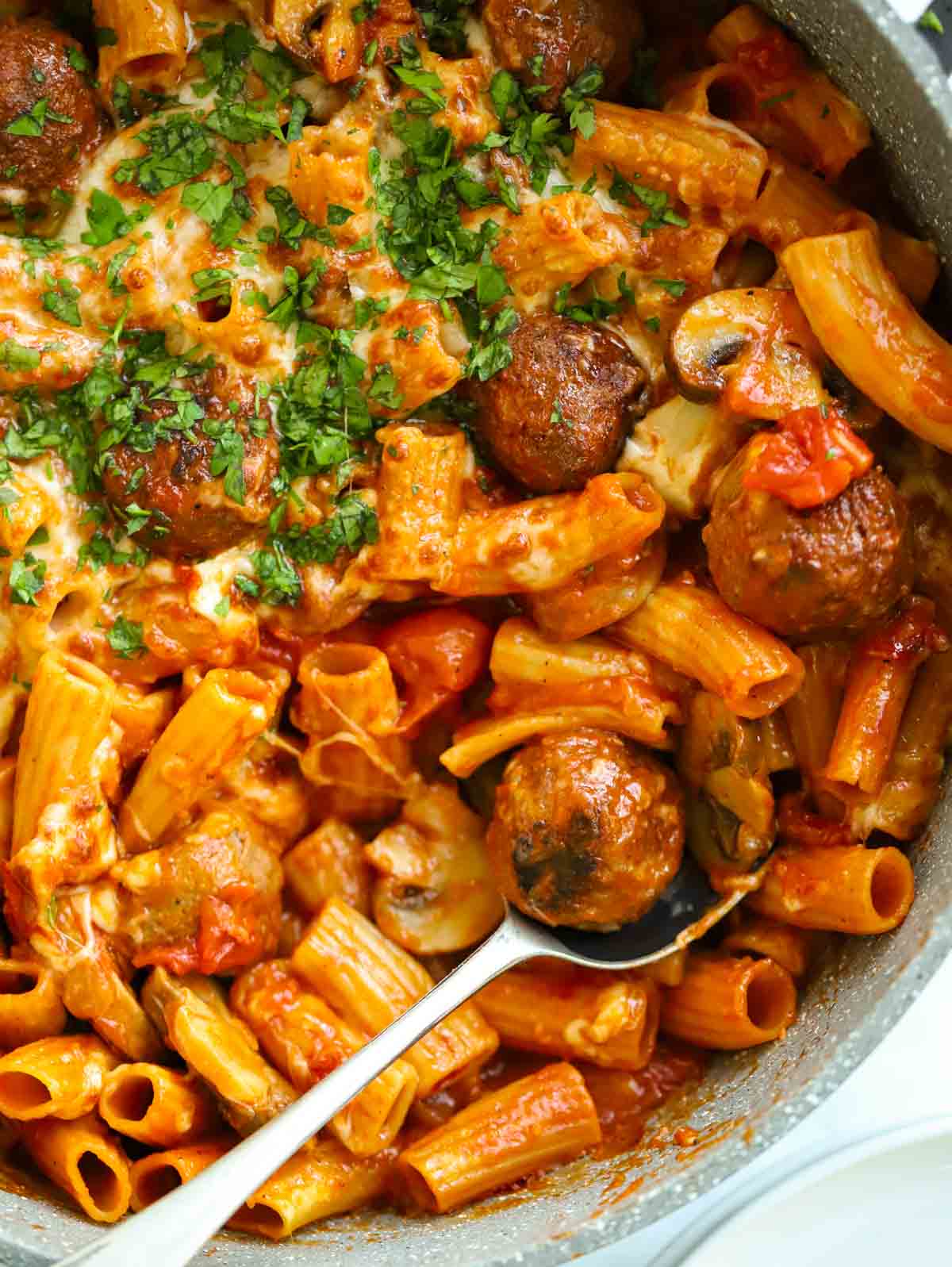 Meatball Pasta Bake