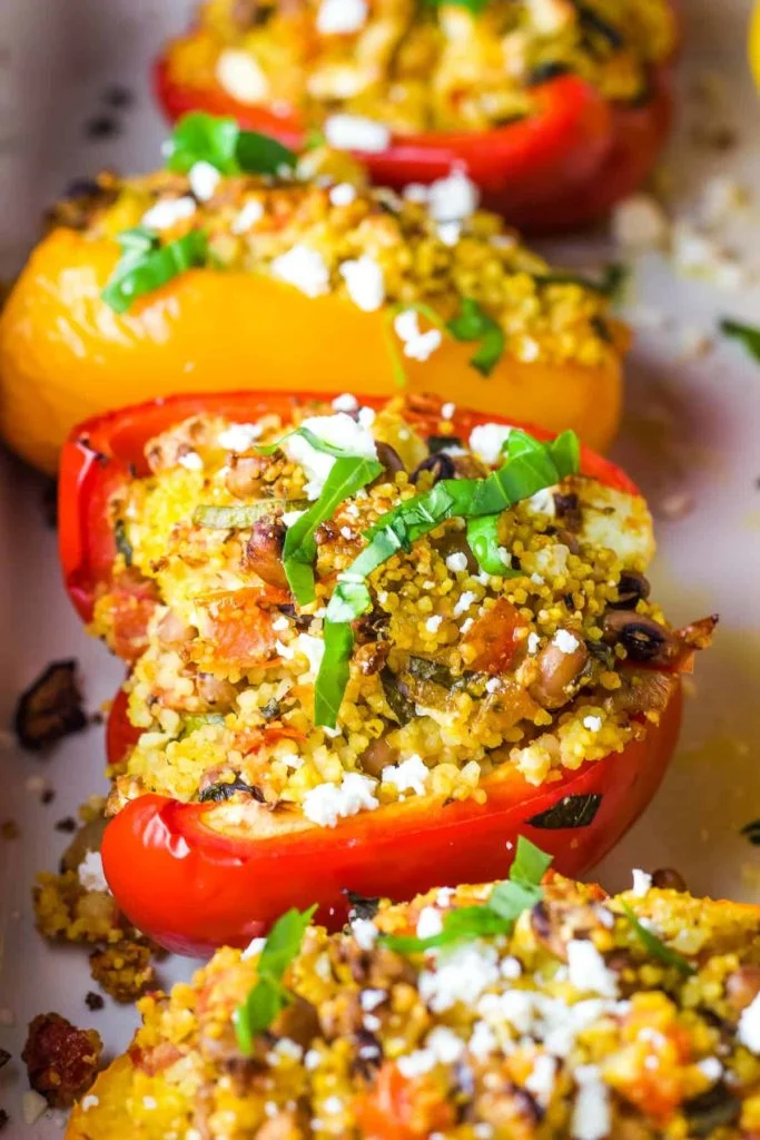 Mediterranean Stuffed Peppers With Couscous