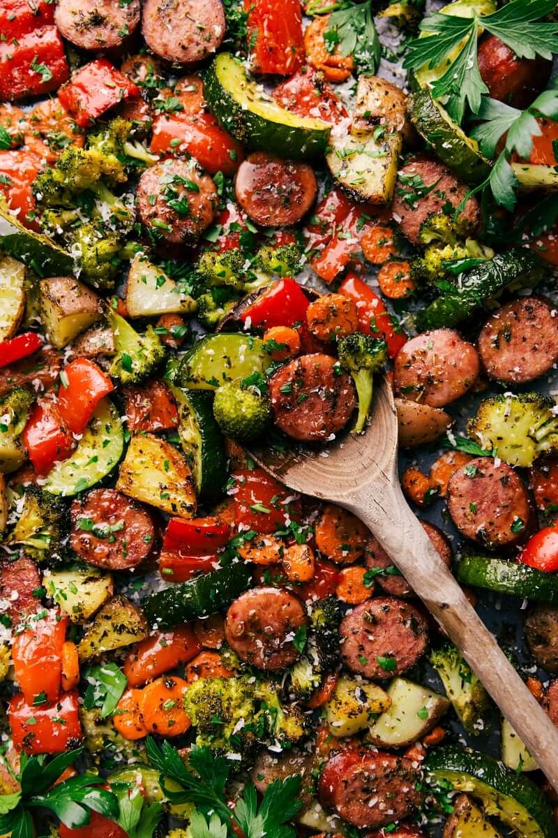One Pan Italian Sausage And Veggies