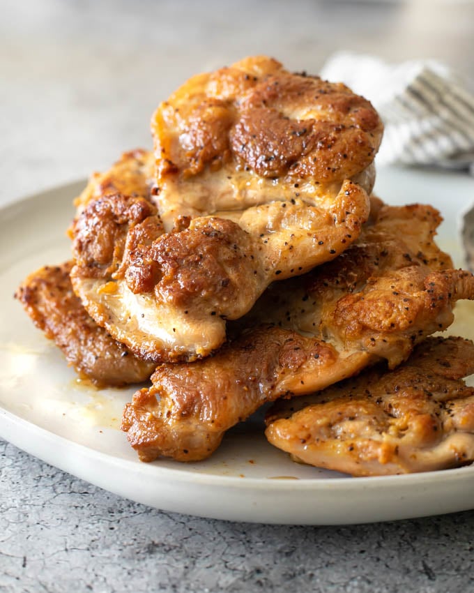 Pan Seared Chicken Thighs