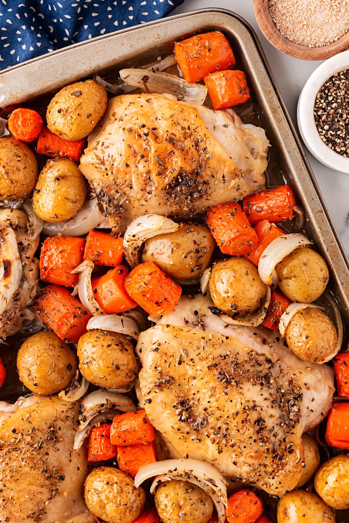 Roasted Sheet Pan Chicken Thighs