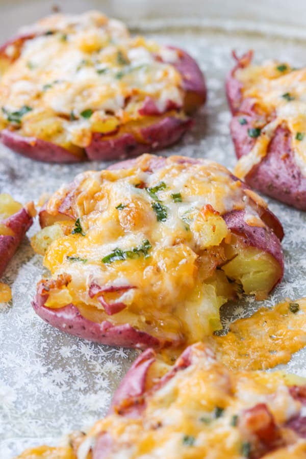 Roasted Smashed Potatoes With Cheese