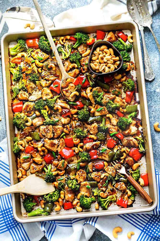 Sheet Pan Cashew Chicken