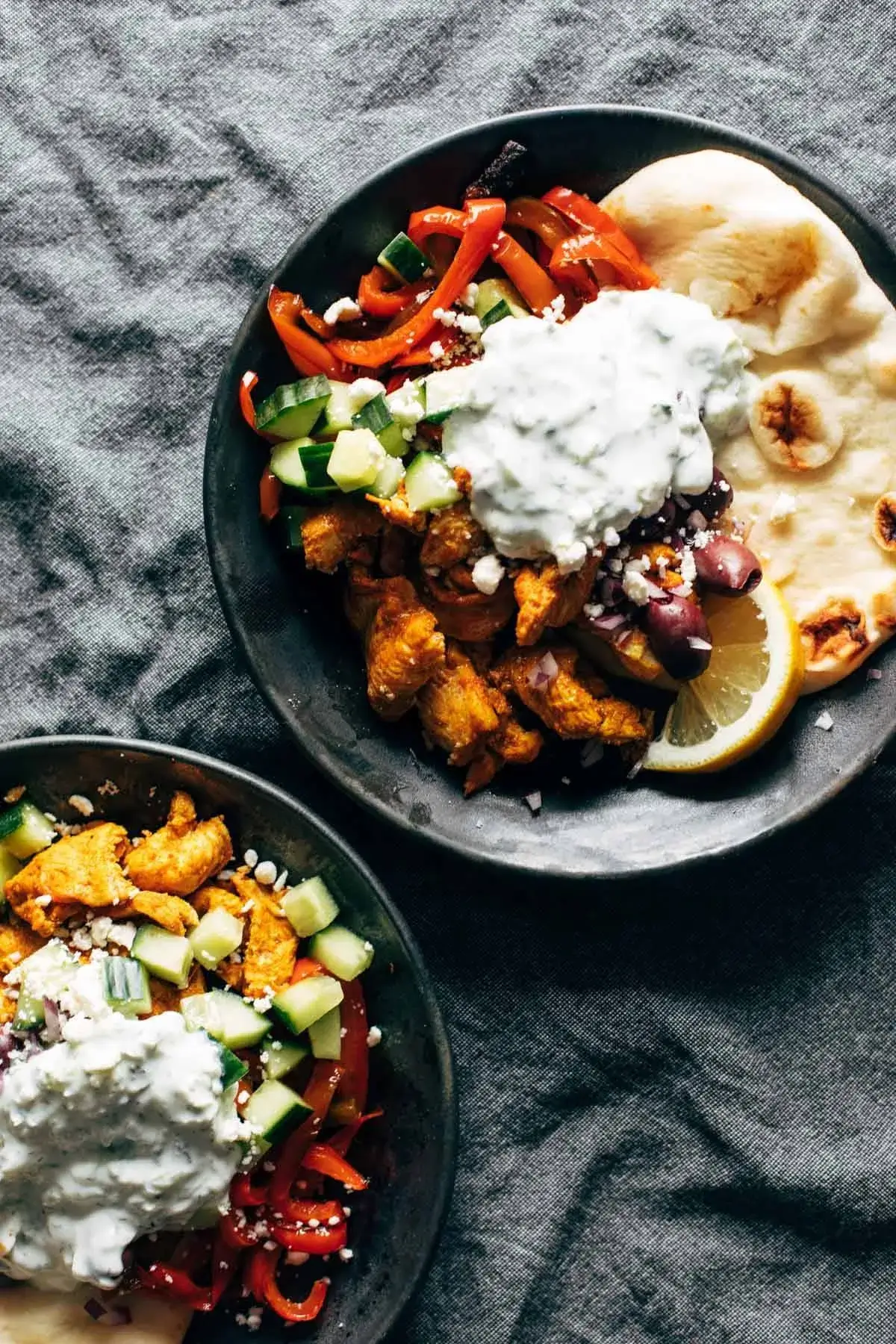 Sheet Pan Chicken Pitas With Tzatziki