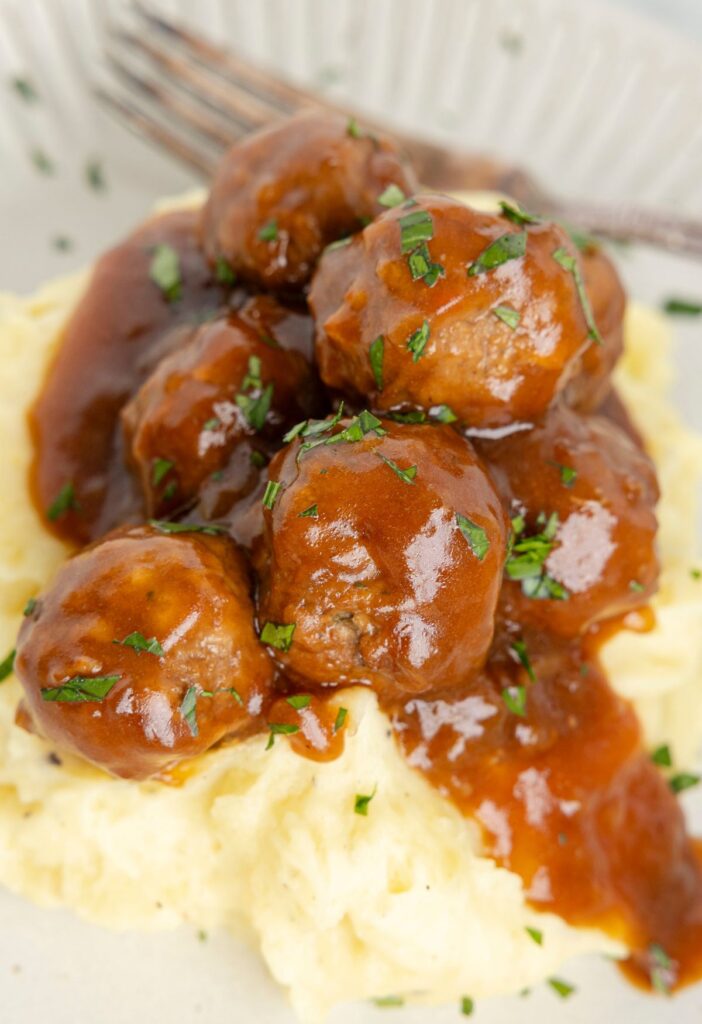 Slow Cooker Salisbury Steak Meatballs