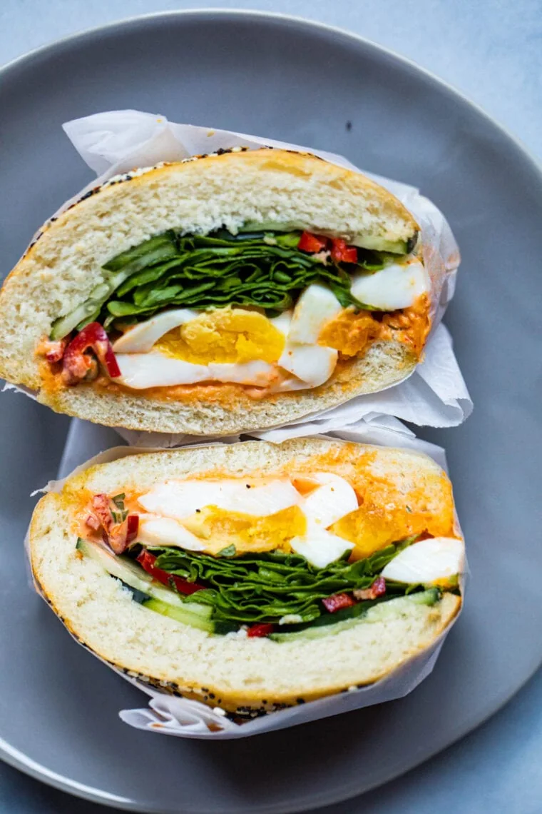 Spicy Sliced Egg Sandwiches