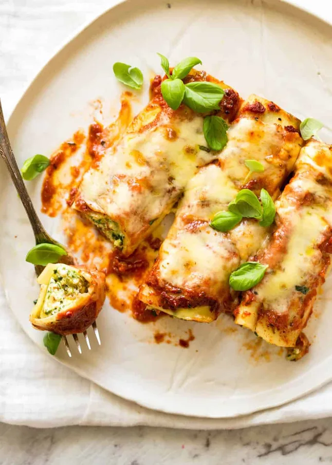 Spinach And Ricotta Cannelloni
