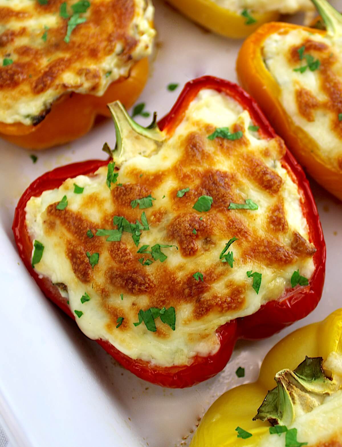 Spinach Artichoke Stuffed Peppers
