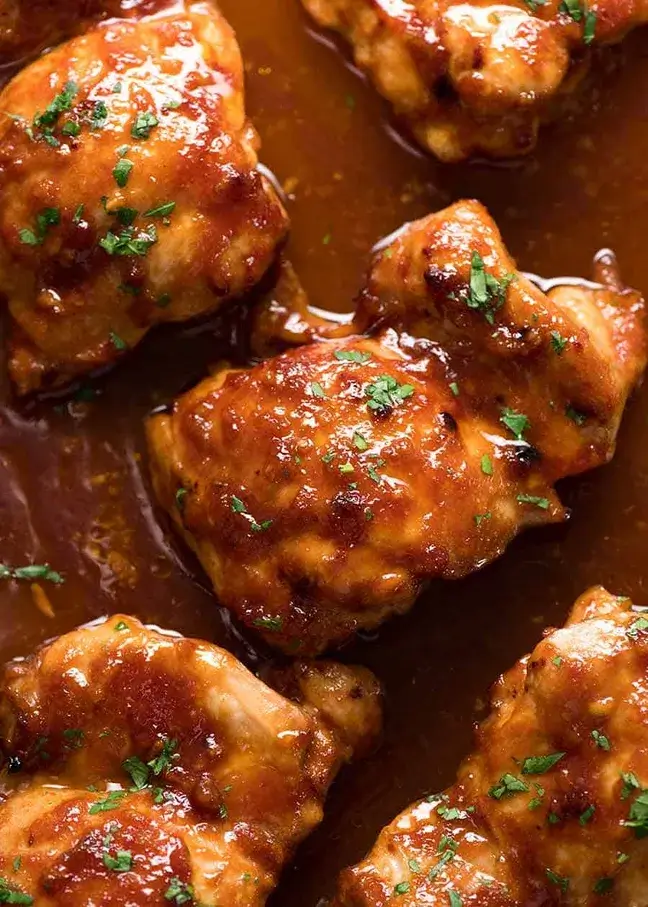 Sticky Baked Chicken Thighs