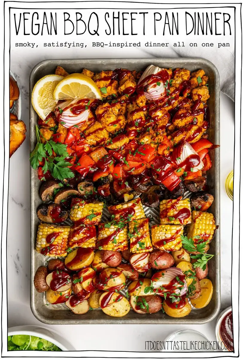 Vegan BBQ Sheet Pan Dinner