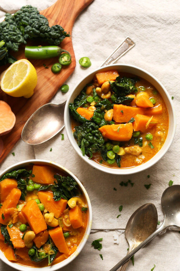 1-Pot Kale Sweet Potato Curry