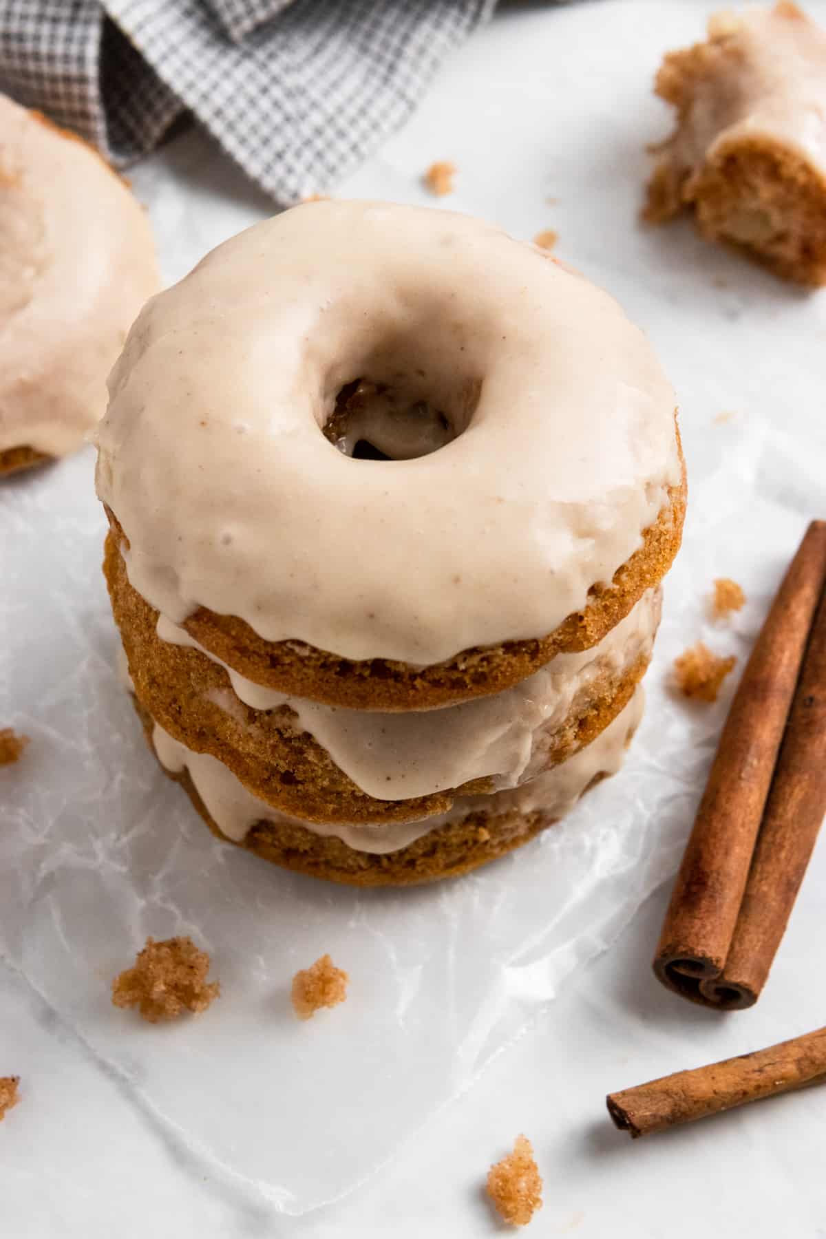 Apple Cinnamon Donuts With Apple Cider Glaze