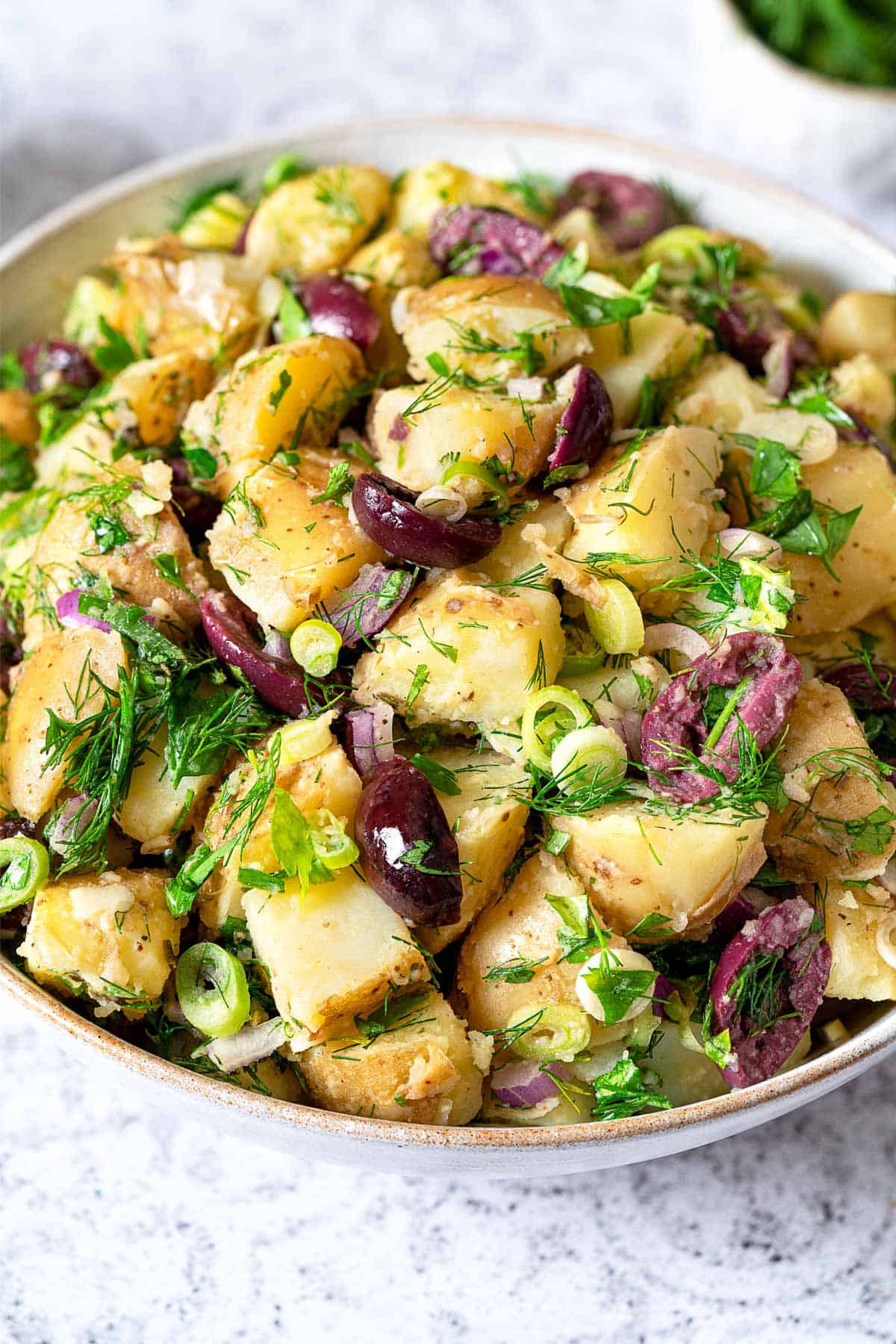 Greek Potato Salad (No Mayo!)