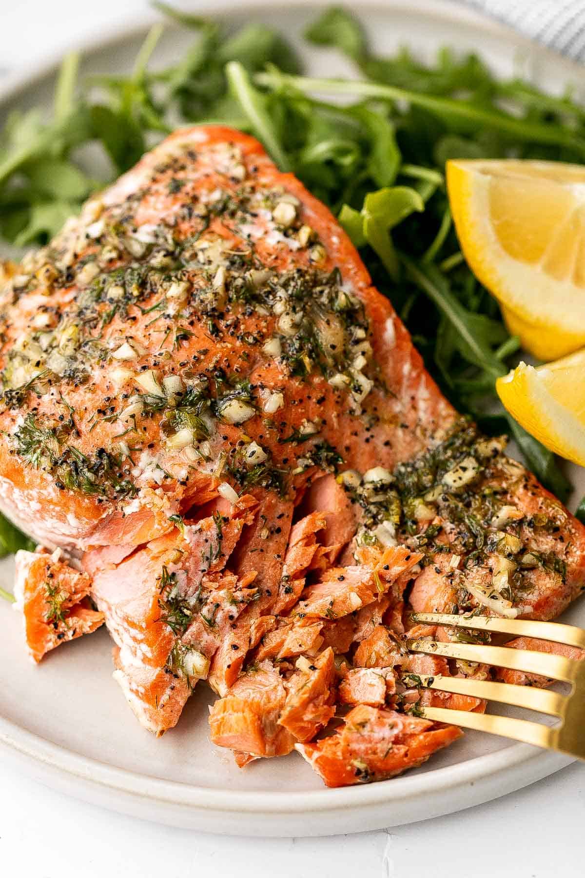 Greek Salmon (With Video)