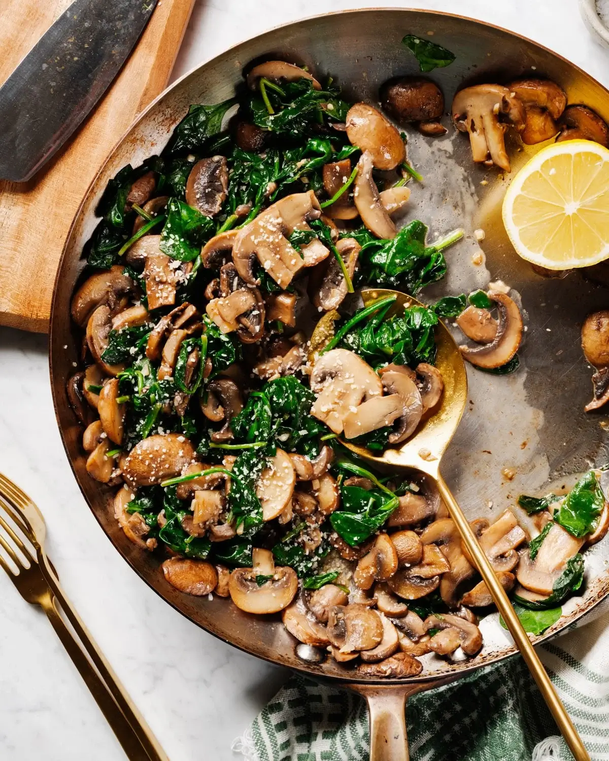 Sauteed Spinach and Mushrooms