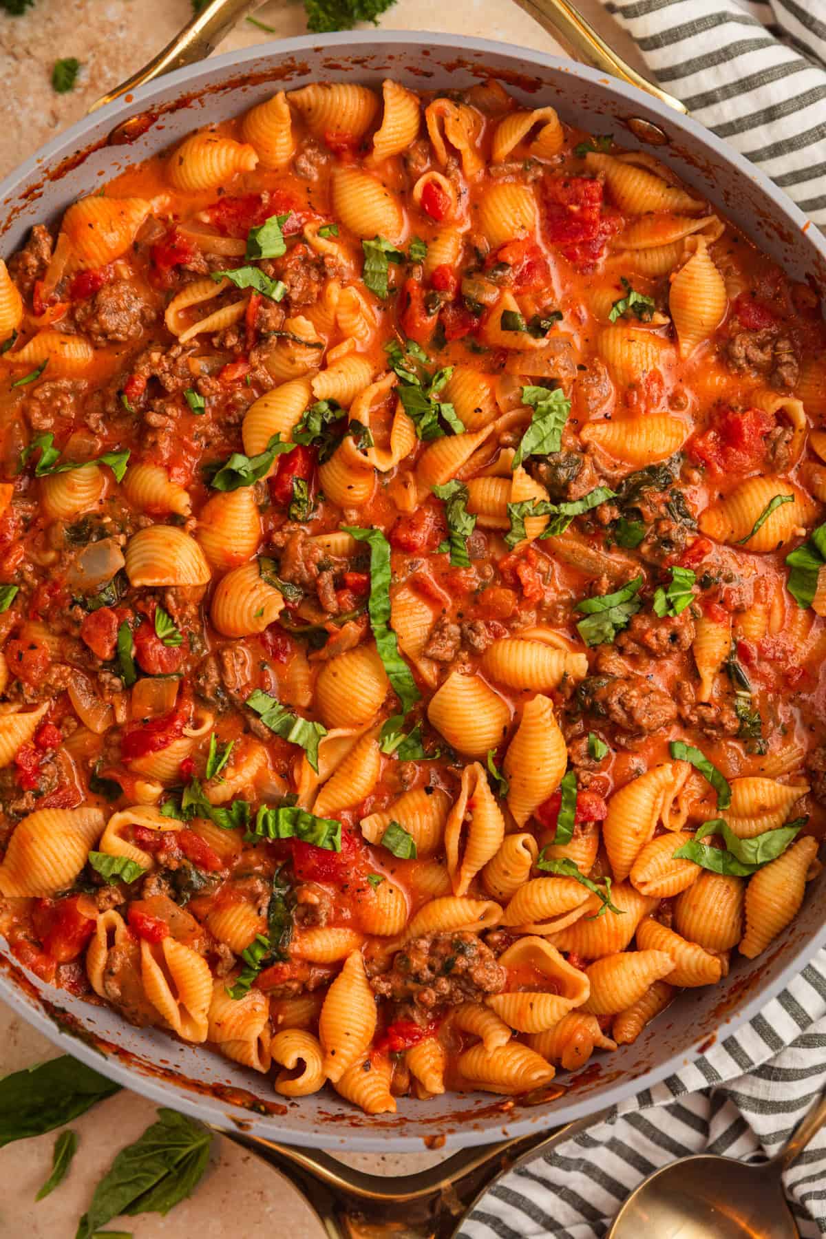 Simple Ground Beef Pasta Skillet