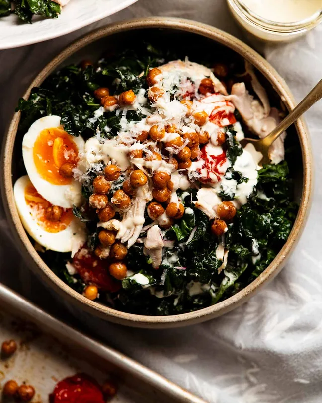 The Most Amazing Chicken Kale Salad
