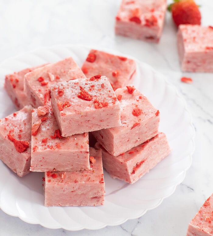 3 Ingredient Strawberry Fudge